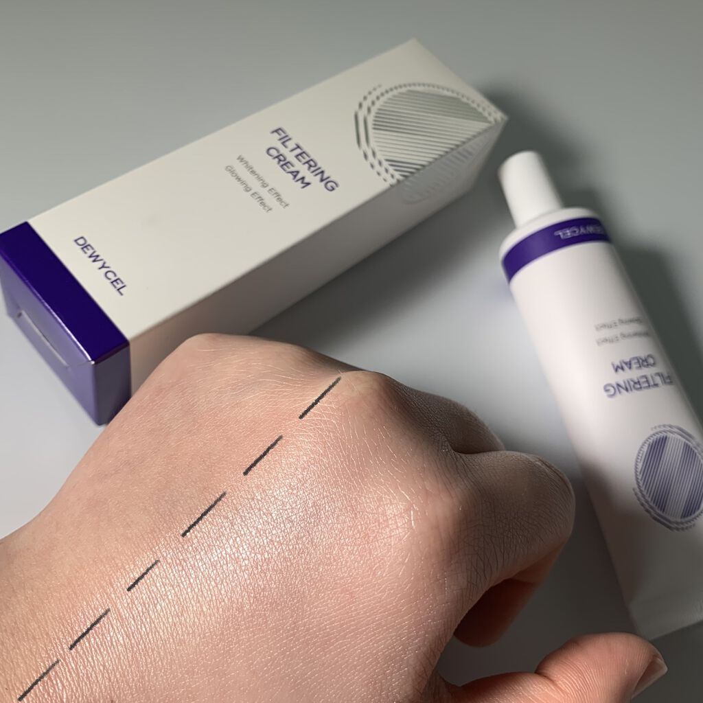 フィルタリングクリーム/DEWYCEL/日焼け止めクリームを使ったクチコミ（2枚目）