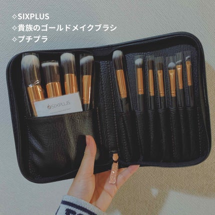 貴族のゴールド メイクブラシ11本セット 化粧ポーチ付き/SIXPLUS/メイクブラシを使ったクチコミ(1枚目)