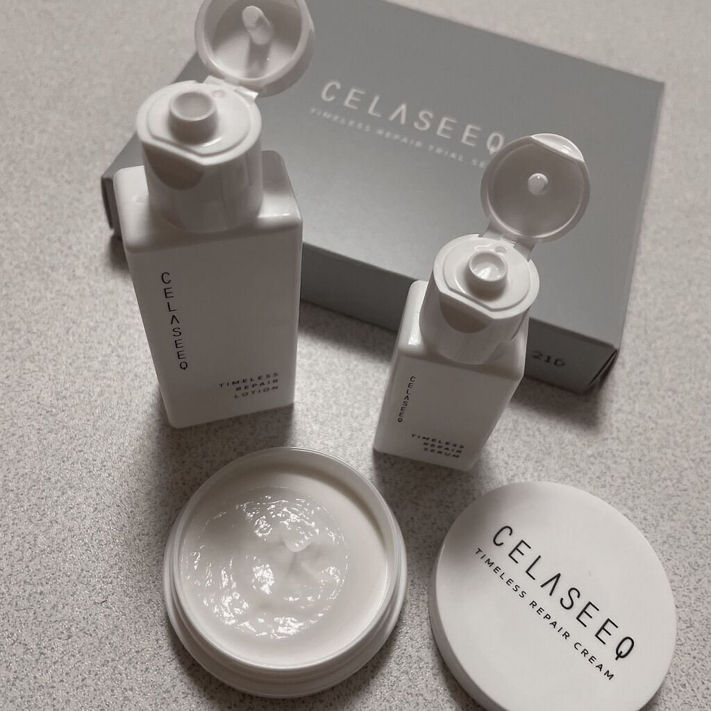 タイムレスリペア 未来肌おためしセット/CELASEEQ/スキンケアキットを使ったクチコミ（1枚目）