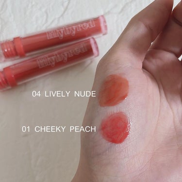 グラッシーレイヤー フィクシングティント 04 LIVELY NUDE/lilybyred/口紅を使ったクチコミ（1枚目）