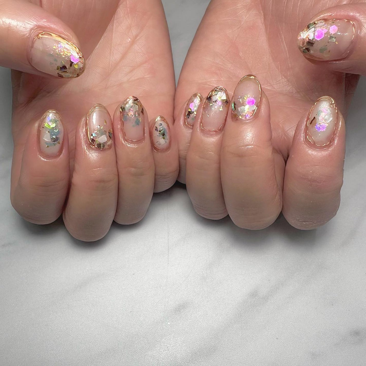 kanna on LIPS 「・・・𝒞𝓁𝑒𝒶𝓇×𝓈𝒽𝑒𝓁𝓁🐚🫧🤍✨クリアベースのきらきら💋囲..」(1枚目)