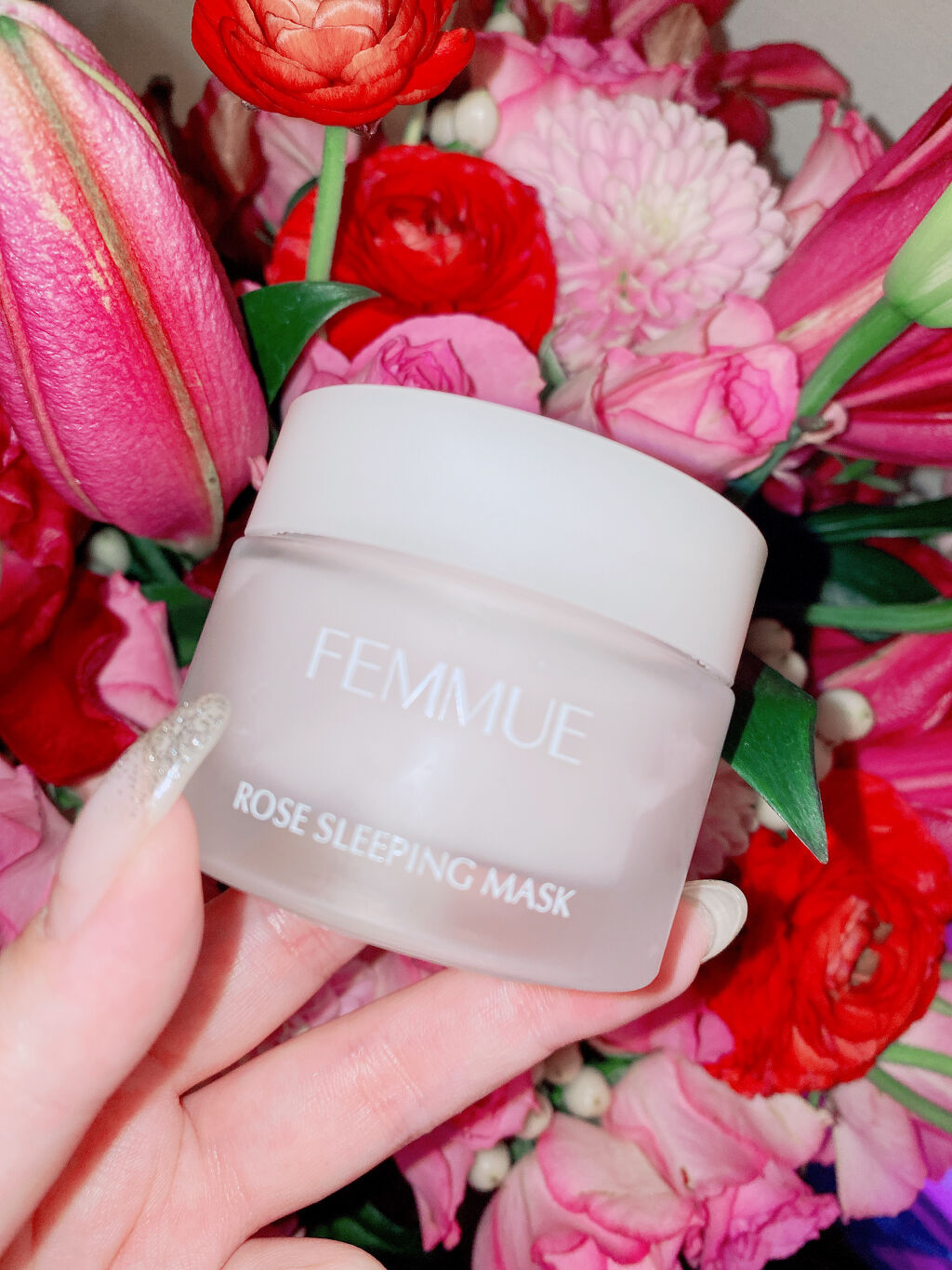 ローズウォーター スリーピングマスク/FEMMUE/フェイスクリームを使ったクチコミ（1枚目）
