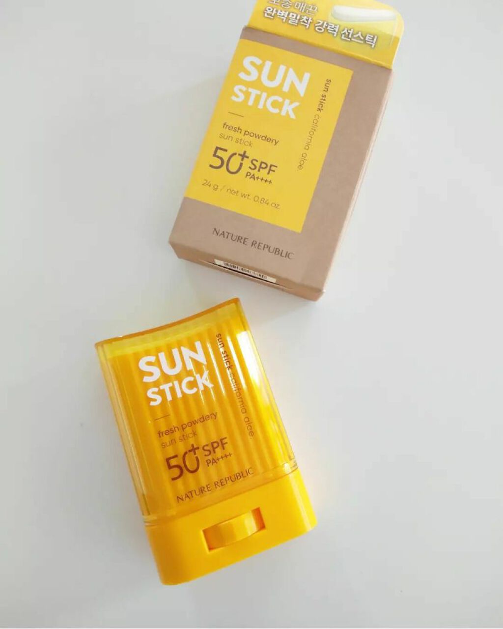 パウダリーUVアロエスティック SPF50+/PA++++/ネイチャーリパブリック/日焼け止めスティックを使ったクチコミ(1枚目)