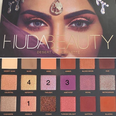 フーダビューティ デザート ダスク アイシャドウパレット/Huda Beauty/アイシャドウパレットを使ったクチコミ（3枚目）