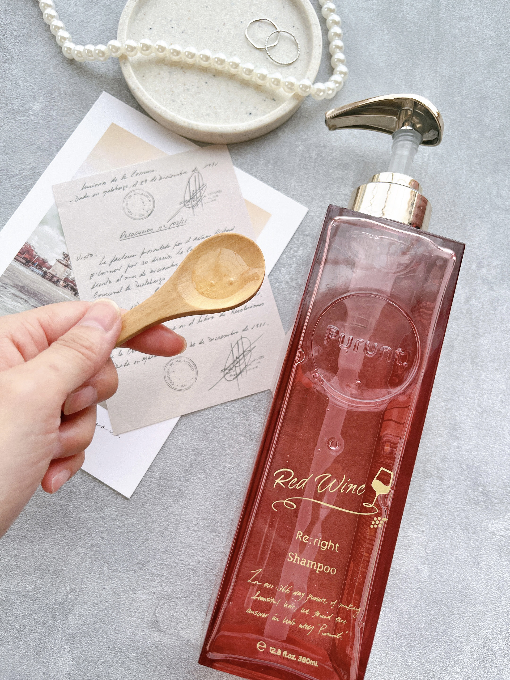 プルント　リライトペアセット　レッドワイン/Purunt./市販シャンプーを使ったクチコミ（2枚目）