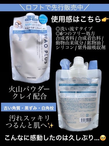 ブレーンコスモス skinmarche WAOPLUS プロフェッショナルクレイパックのクチコミ「ロフトで先行販売中✨！！気になる毛穴汚れに✨

*☼*―――――*☼*―――――
naru航空.....」（3枚目）