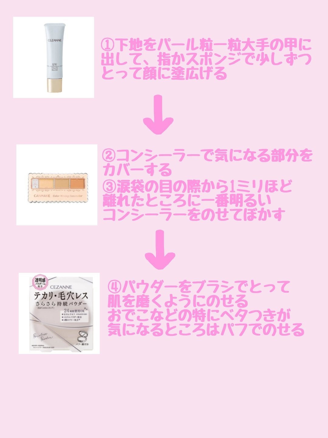 カラーミキシングコンシーラー/キャンメイク/パレットコンシーラーを使ったクチコミ(3枚目)