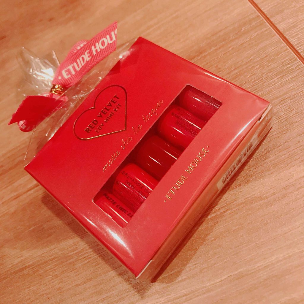 レッドベルベット ラブミニキット OR201 JOY GRAPEFRUIT/ETUDE/リップグロスを使ったクチコミ（1枚目）