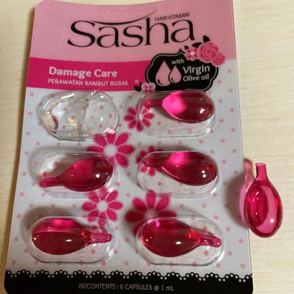 ヘアビタミン ピンク(ダメージケア)/Sasha/ヘアオイルを使ったクチコミ(1枚目)