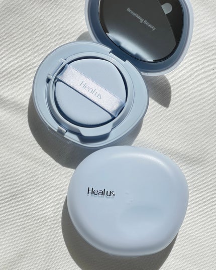 ブリージンググロークッション/Healus/クッションファンデーションを使ったクチコミ(3枚目)