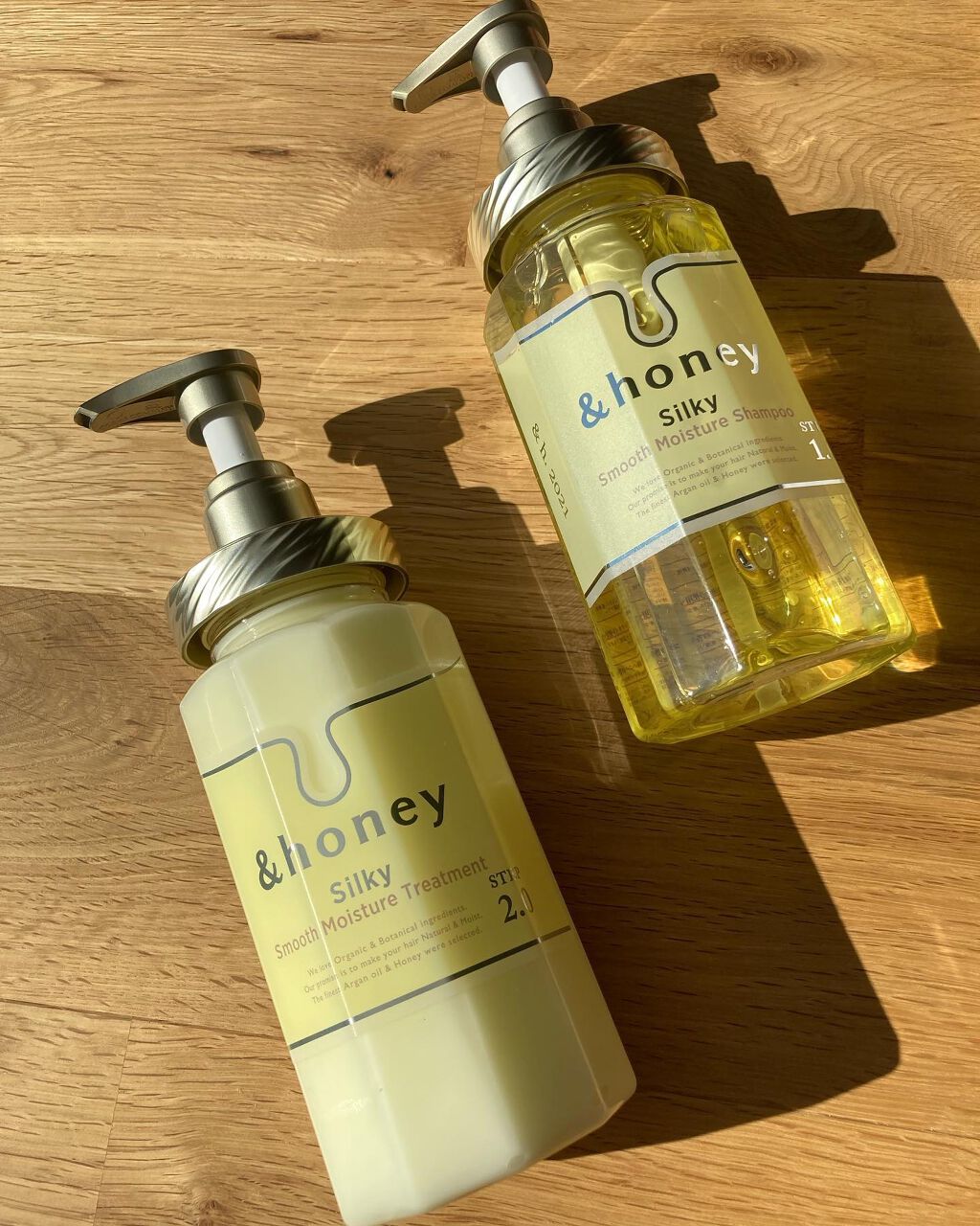 シルキー スムースモイスチャー シャンプー 1.0/ヘアトリートメント 2.0/&honey/市販シャンプーを使ったクチコミ(1枚目)