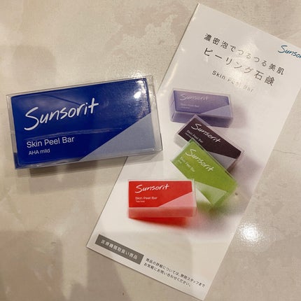 サンソリット スキンピールバー AHAマイルドのクチコミ「美容注射を打ちに行った際に見つけたドクターズコスメ🧼
【使った商品】
サンソリット スキンピ.....」(2枚目)