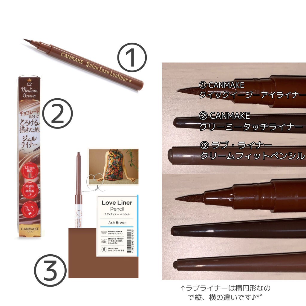 クイックイージーアイライナー/キャンメイク/リキッドアイライナーを使ったクチコミ(4枚目)