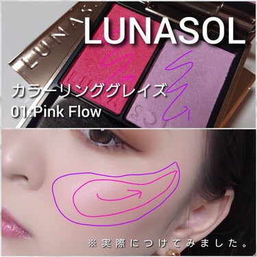 カラーリンググレイズ/LUNASOL/パウダーチークを使ったクチコミ（6枚目）