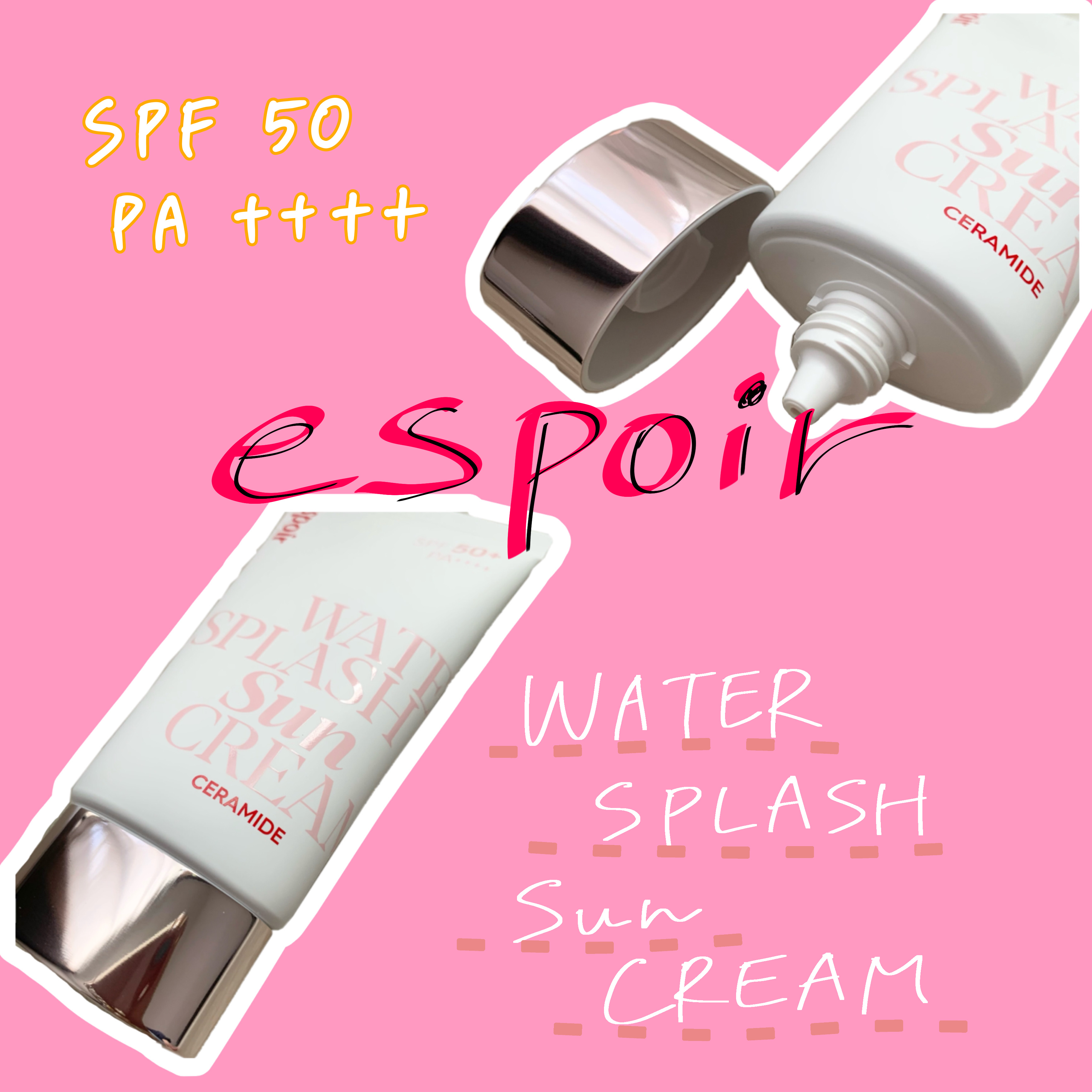 ウォータースプラッシュサンクリーム セラミド/espoir/日焼け止めクリームを使ったクチコミ（1枚目）