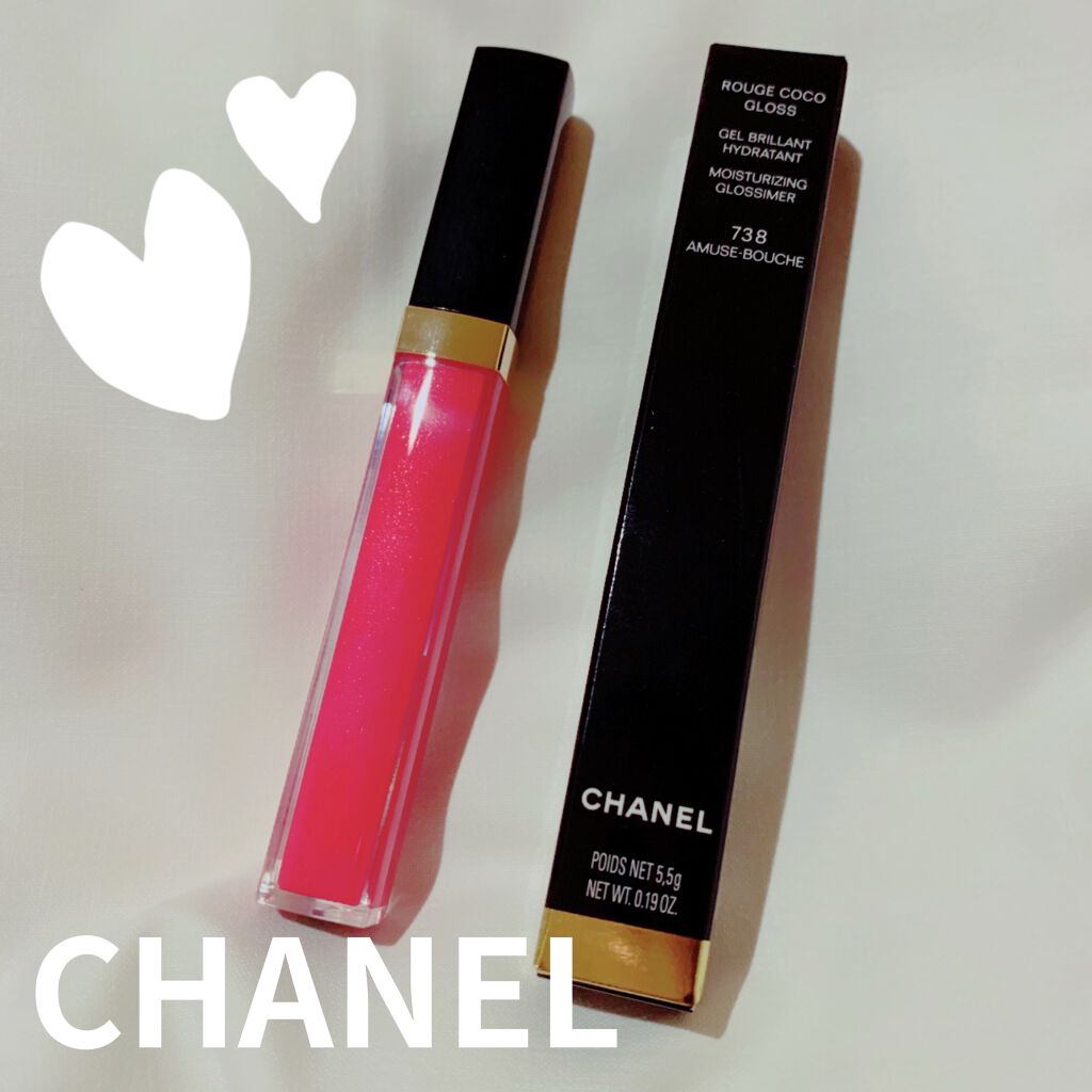 ルージュ ココ グロス 738 アミューズブーシュ/CHANEL/リップグロスを使ったクチコミ（1枚目）