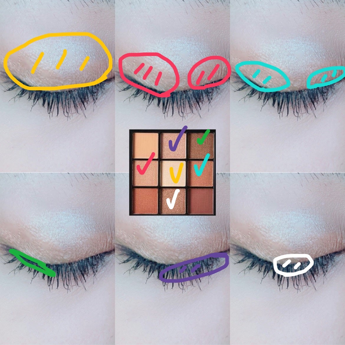 UR GLAM BLOOMING EYE COLOR PALETTE/U R GLAM/アイシャドウパレットを使ったクチコミ(2枚目)