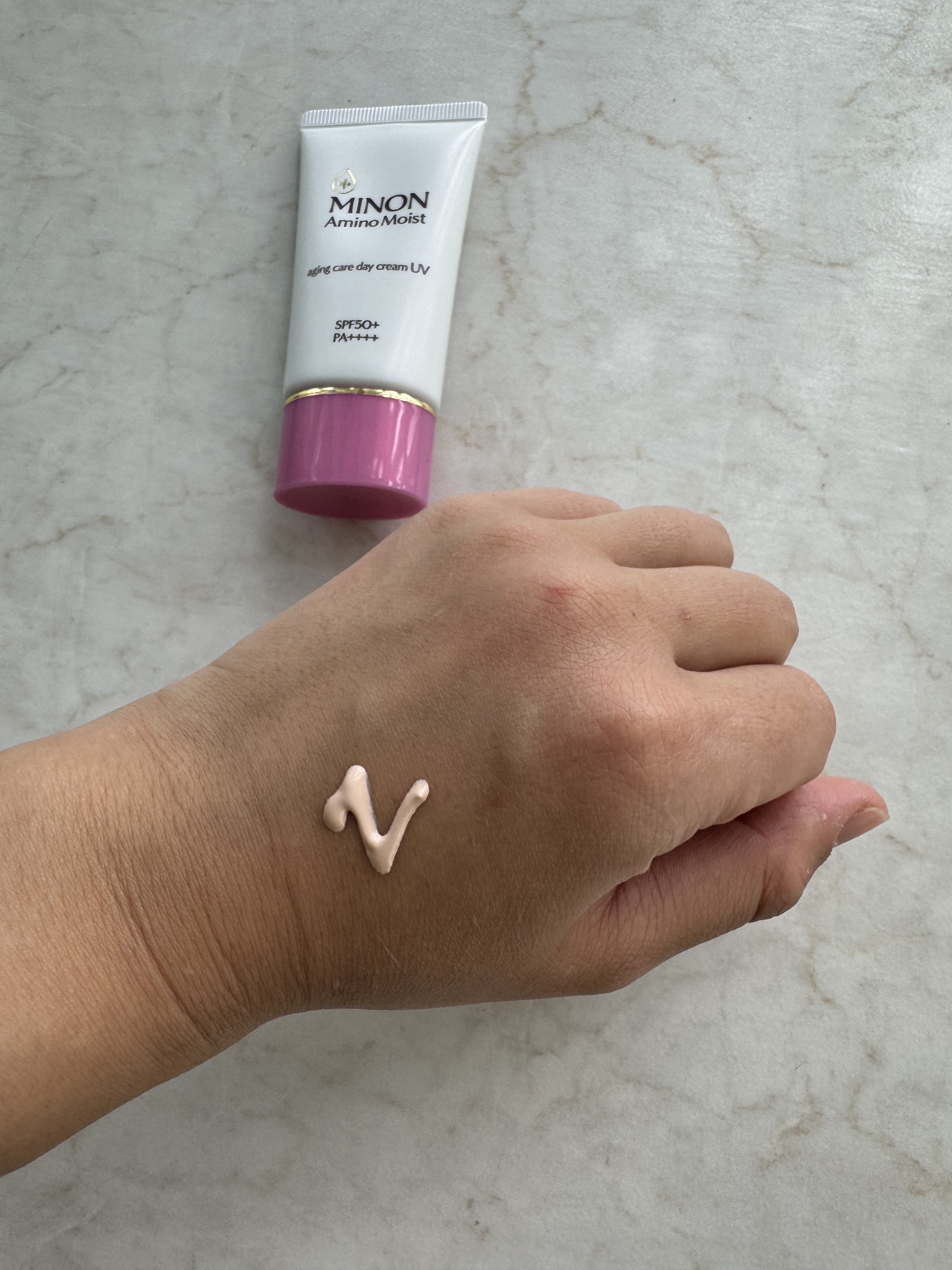 ミノン アミノモイスト エイジングケア デイクリームUV/ミノン/日焼け止めクリームを使ったクチコミ（2枚目）