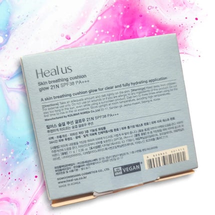 ブリージンググロークッション/Healus/クッションファンデーションを使ったクチコミ(4枚目)