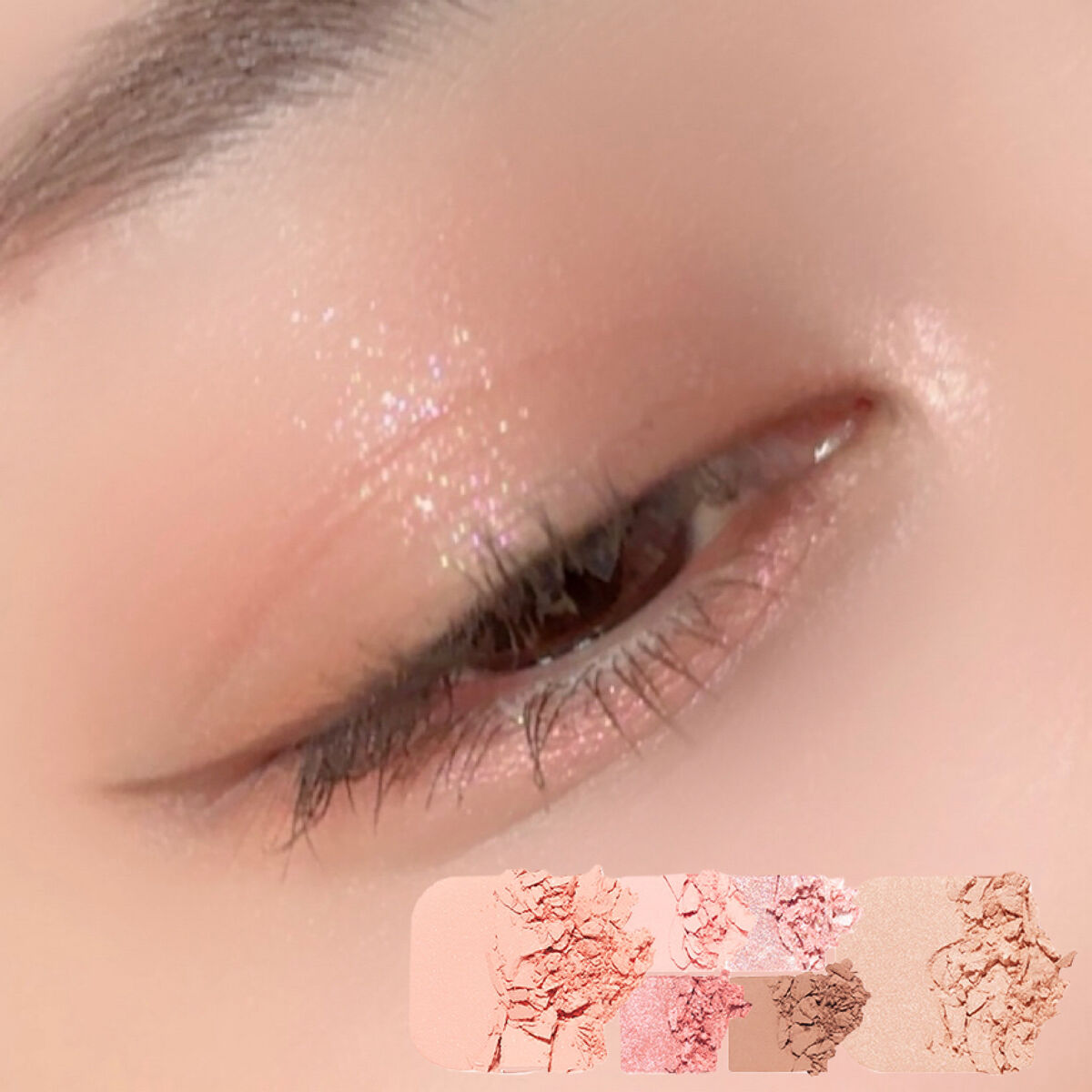 ヴィーガンフェイスオールパレット 02ピーチグロウ/AMUSE/アイシャドウパレットを使ったクチコミ（2枚目）