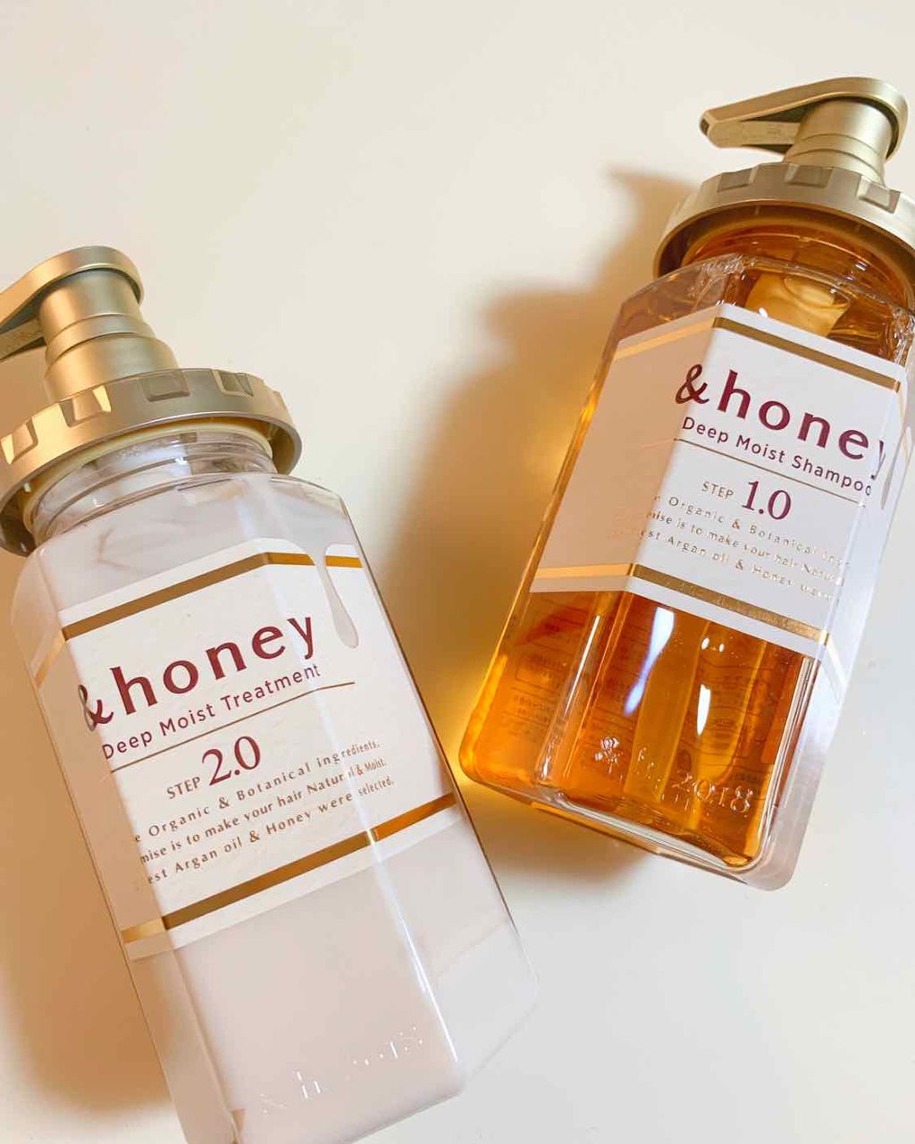 ディープモイスト シャンプー1.0／ヘアトリートメント2.0/&honey/市販シャンプーを使ったクチコミ（1枚目）