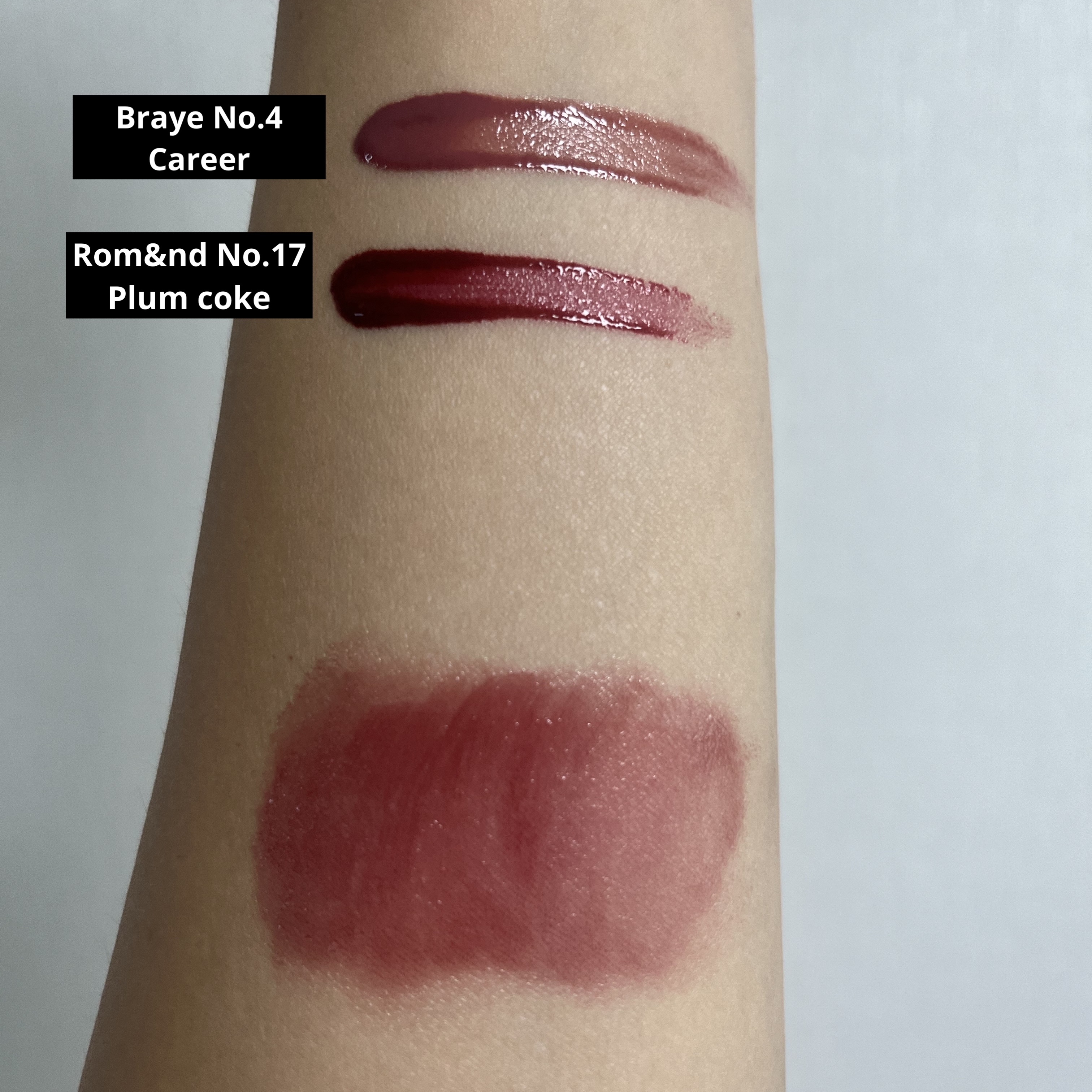 ジューシーラスティングティント/rom&nd/リップティントを使ったクチコミ（2枚目）