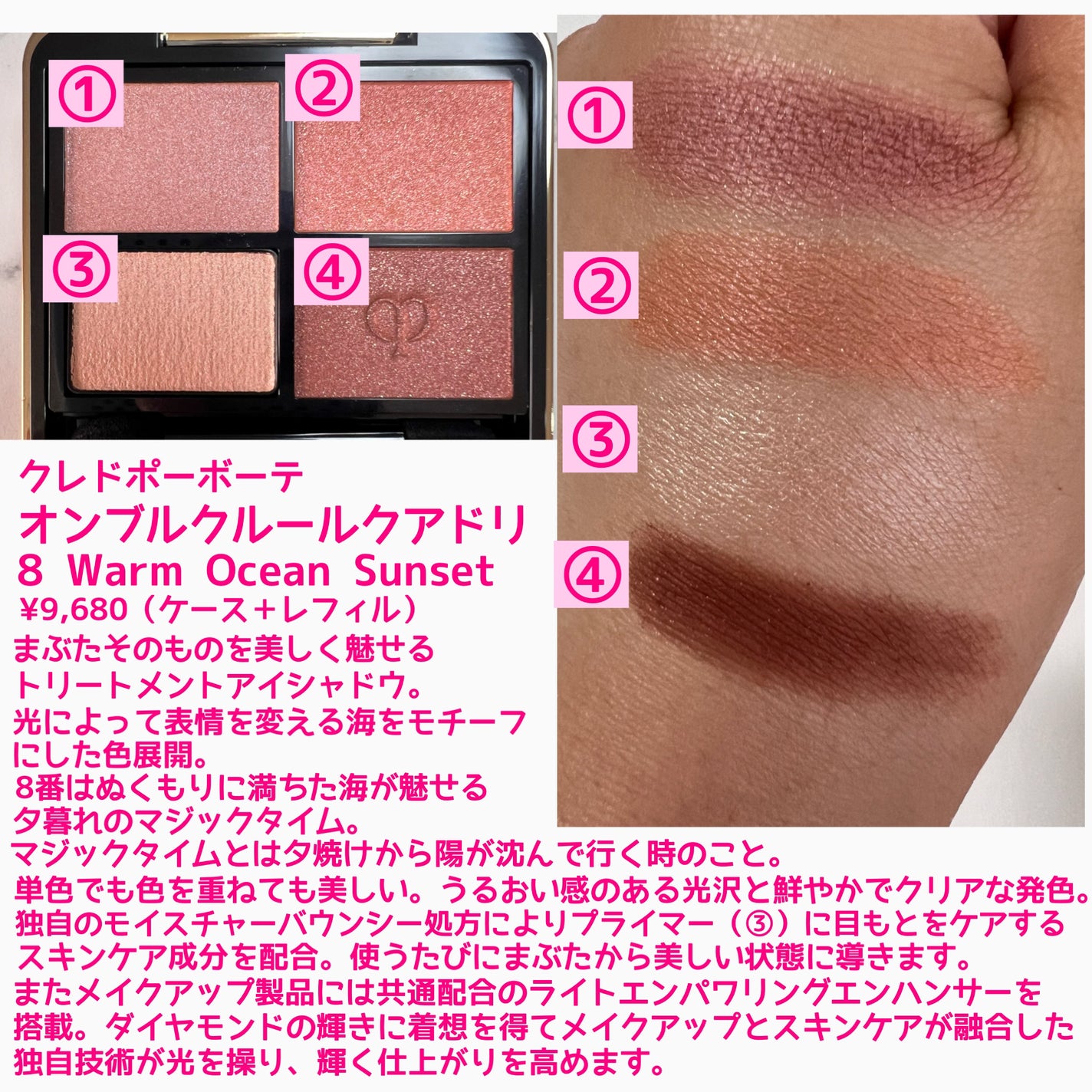 オンブルクルールクアドリ/クレ・ド・ポー ボーテ/アイシャドウパレットを使ったクチコミ(2枚目)