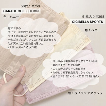 やわらかマスク 51枚入り/CICIBELLA/マスクを使ったクチコミ(3枚目)