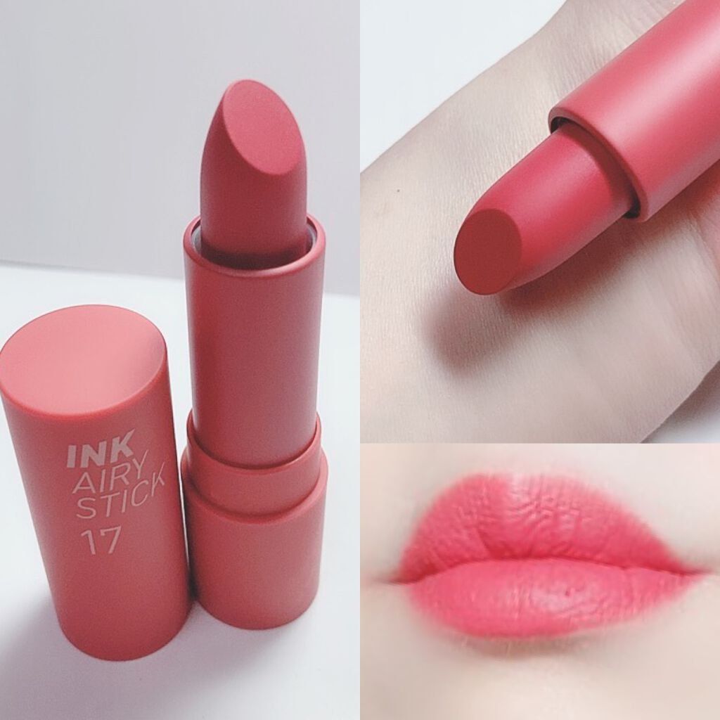 インク エアリー ベルベット スティック 15 CLOUDY ROSE/PERIPERA/口紅を使ったクチコミ（3枚目）