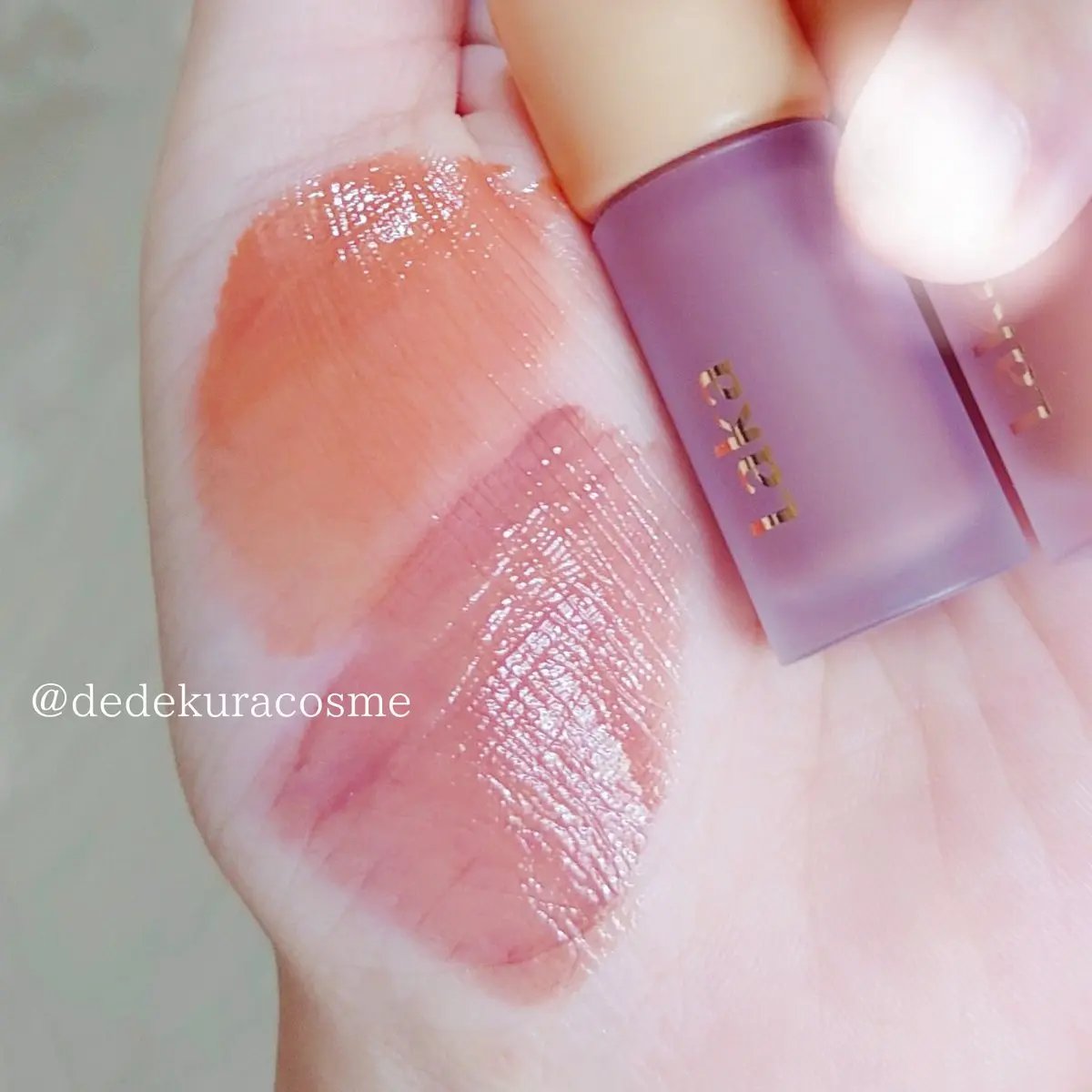 フルーティーグラムティント ミニデュオ/Laka/リップティントを使ったクチコミ（2枚目）