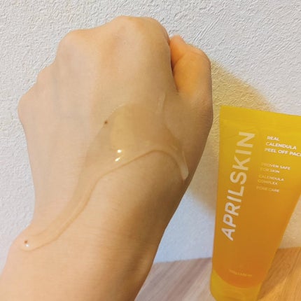 リアルカレンデュラピールオフパック/APRILSKIN/ピーリングを使ったクチコミ(4枚目)