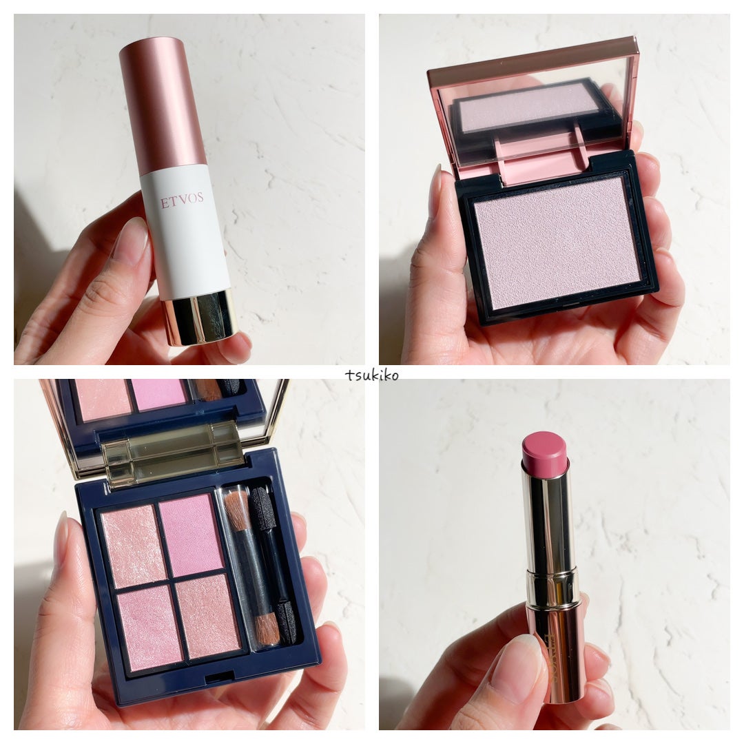 ホリデーコフレ2023〈カームピンク〉/エトヴォス/メイクアップキットを使ったクチコミ(3枚目)