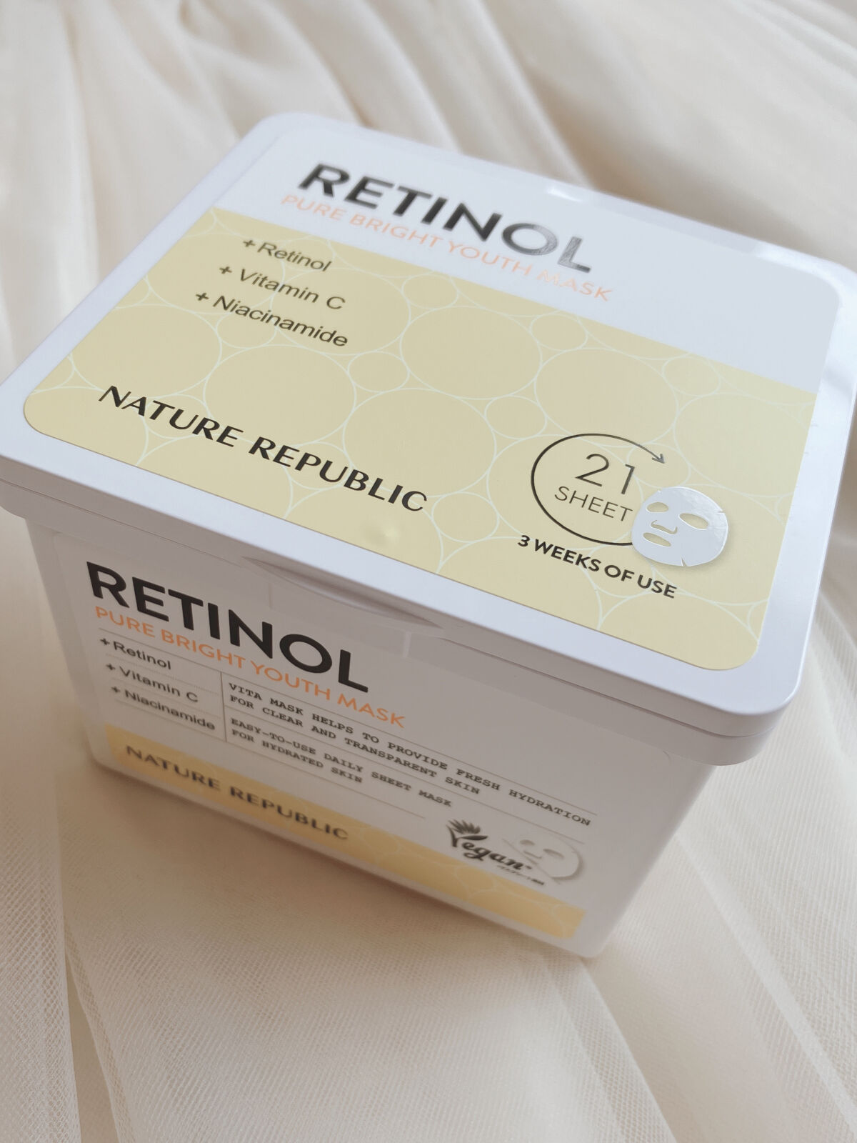 キューブマスク レチノール/ネイチャーリパブリック/シートマスク・パックを使ったクチコミ（2枚目）