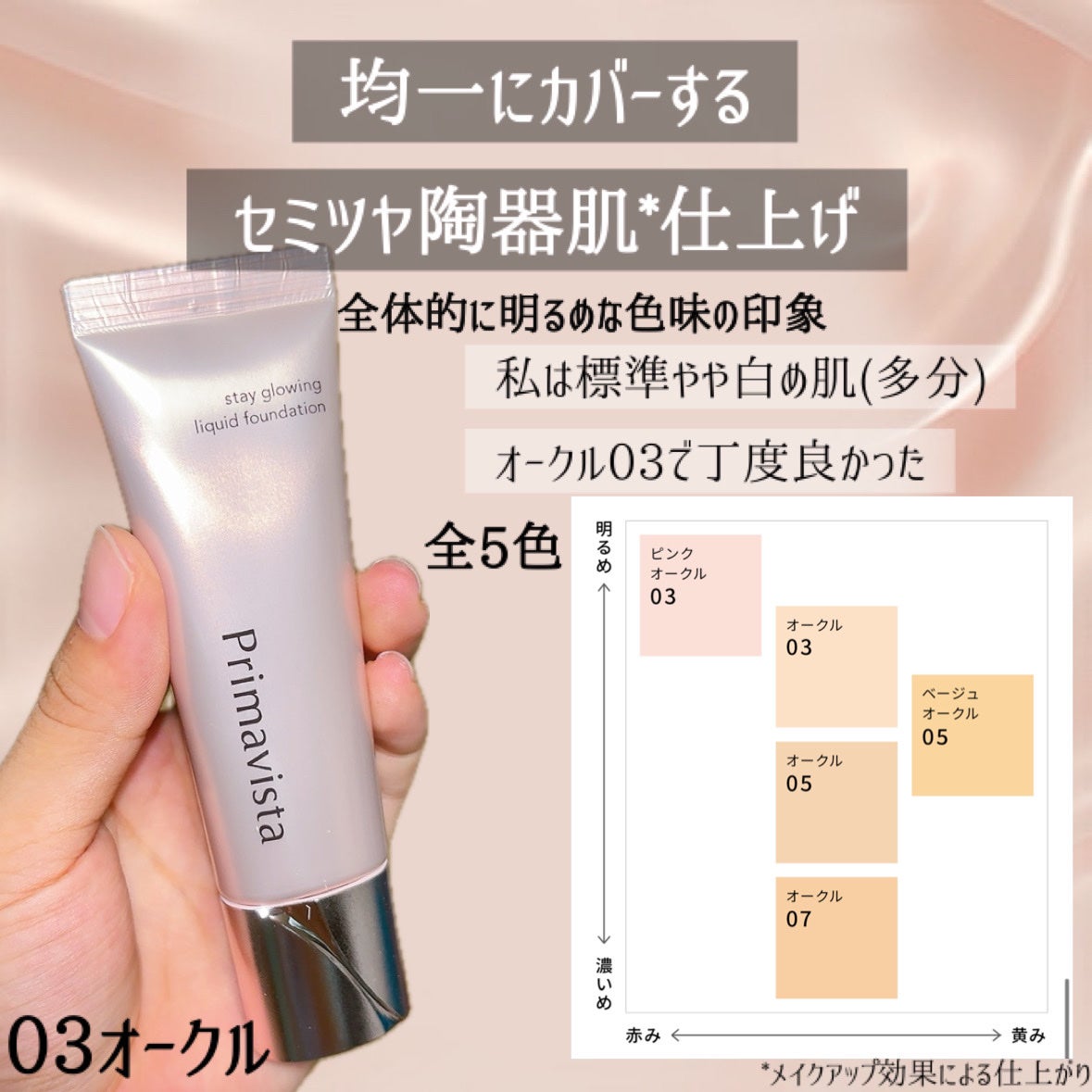 プリマヴィスタ ステイグロウ リキッド/プリマヴィスタ/リキッドファンデーションを使ったクチコミ(3枚目)