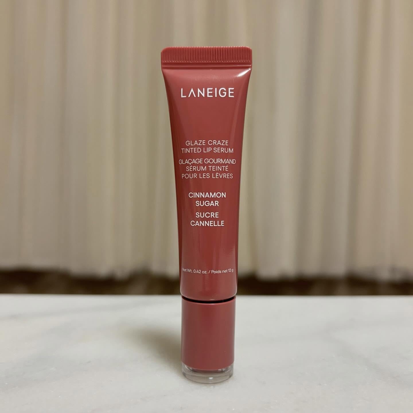 グレイズ ティントリップセラム シナモンシュガー/LANEIGE/リップ美容液を使ったクチコミ（1枚目）