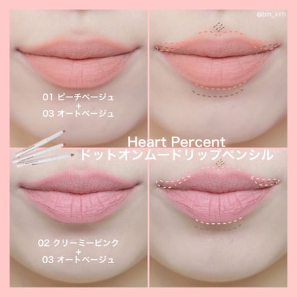 ドットオンムードピュアグロウティント/Heart Percent/リップティントを使ったクチコミ(5枚目)