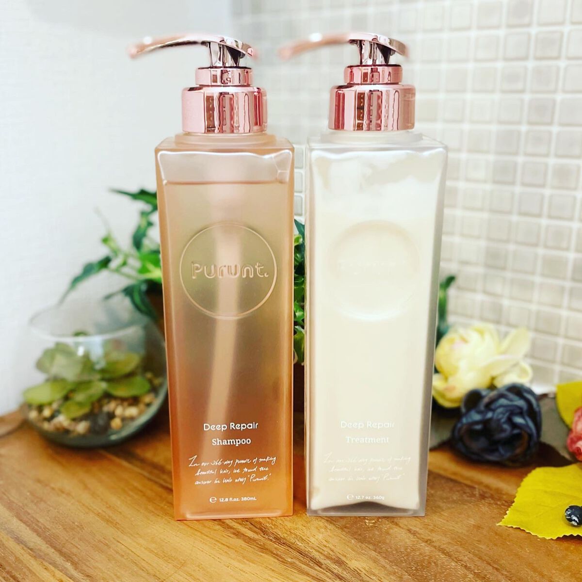 プルント ディープリペア美容液シャンプー／トリートメント/Purunt./市販シャンプーを使ったクチコミ（1枚目）