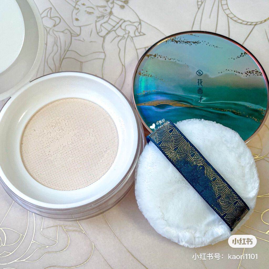 玉女桃花 エアフェイスパウダー/花西子/ルースパウダーを使ったクチコミ(3枚目)