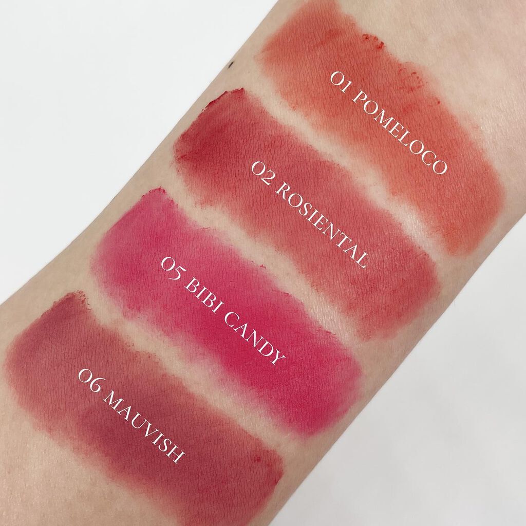 rom&nd ブラーファッジティント 05 ビビキャンディー(BIBI CANDY)/rom&nd/リップティントを使ったクチコミ（3枚目）