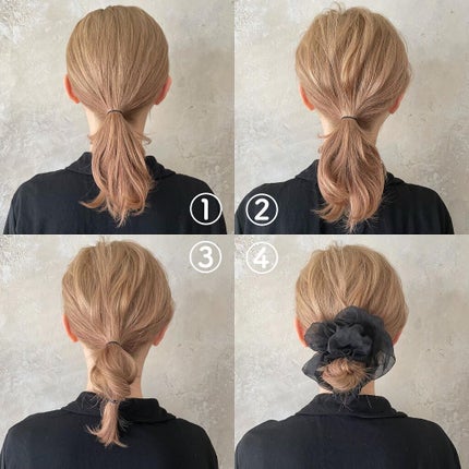【オシャレなヘアスタイルに♪】LV シュシュ ヘアアクセサリー|Lattice他、1商品を使った口コミ - 短くても
