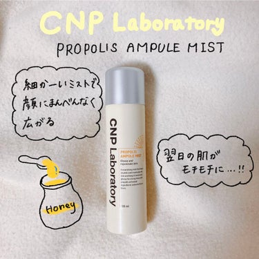 CNP Laboratoryプロポリスアンプルミスト 
なんとなく買ってみたけど本当におすすめしたい！！

正直ミストで肌が変わると思ってませんでしたが、これほんと名品です！
翌日の肌がつるっもちってな