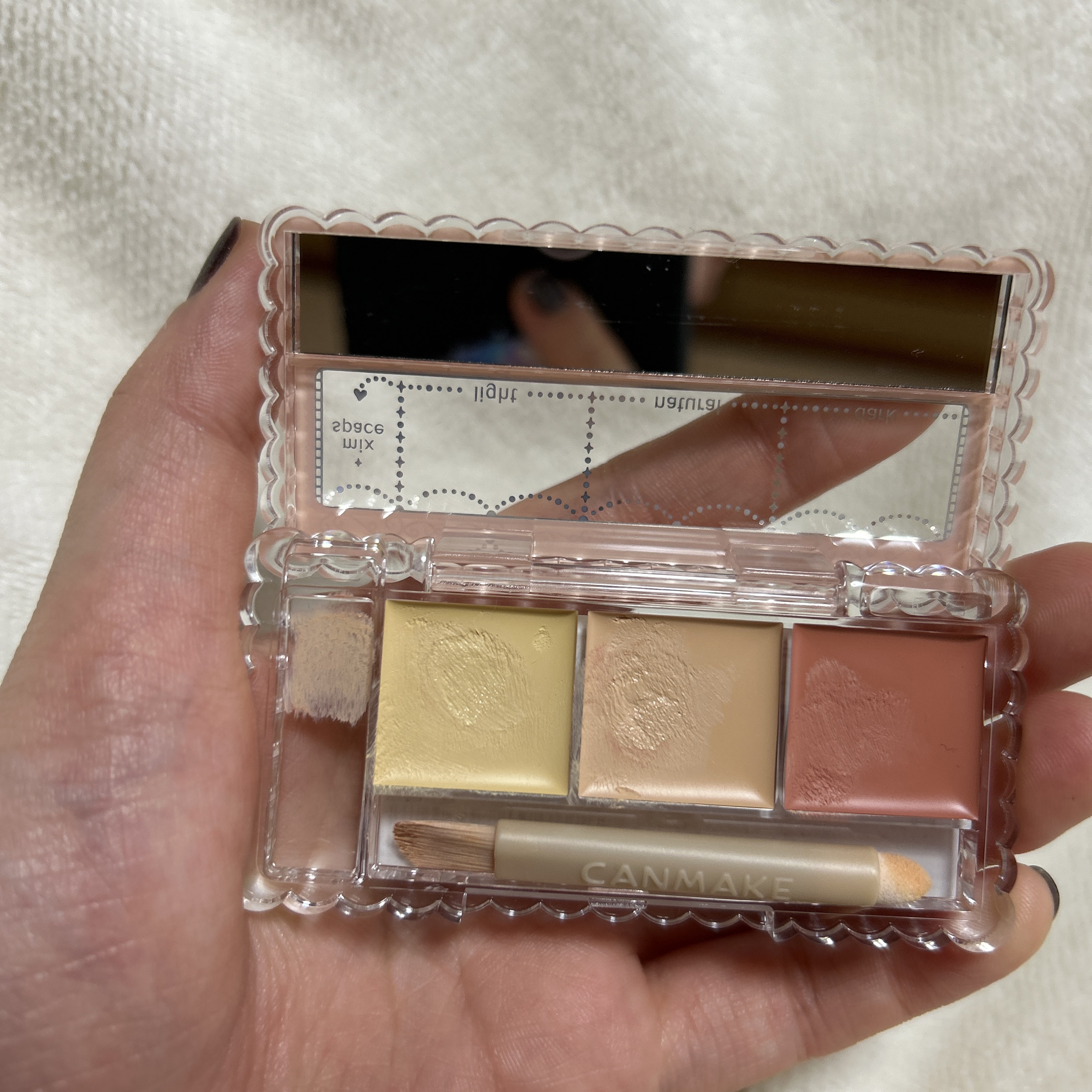 カラーミキシングコンシーラー 04 レッドベージュ/キャンメイク/パレットコンシーラーを使ったクチコミ（3枚目）