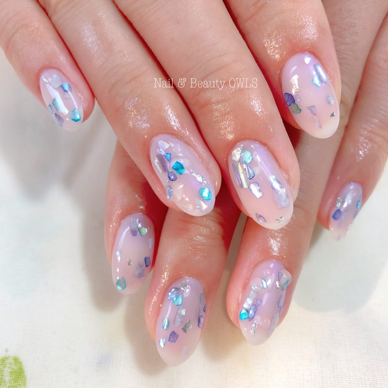 ぴよこれいと あうるす on LIPS 「☔️☔️☔️☔️☔️#シェルネイル#ぷっくりネイル#カラフルネ..」(1枚目)