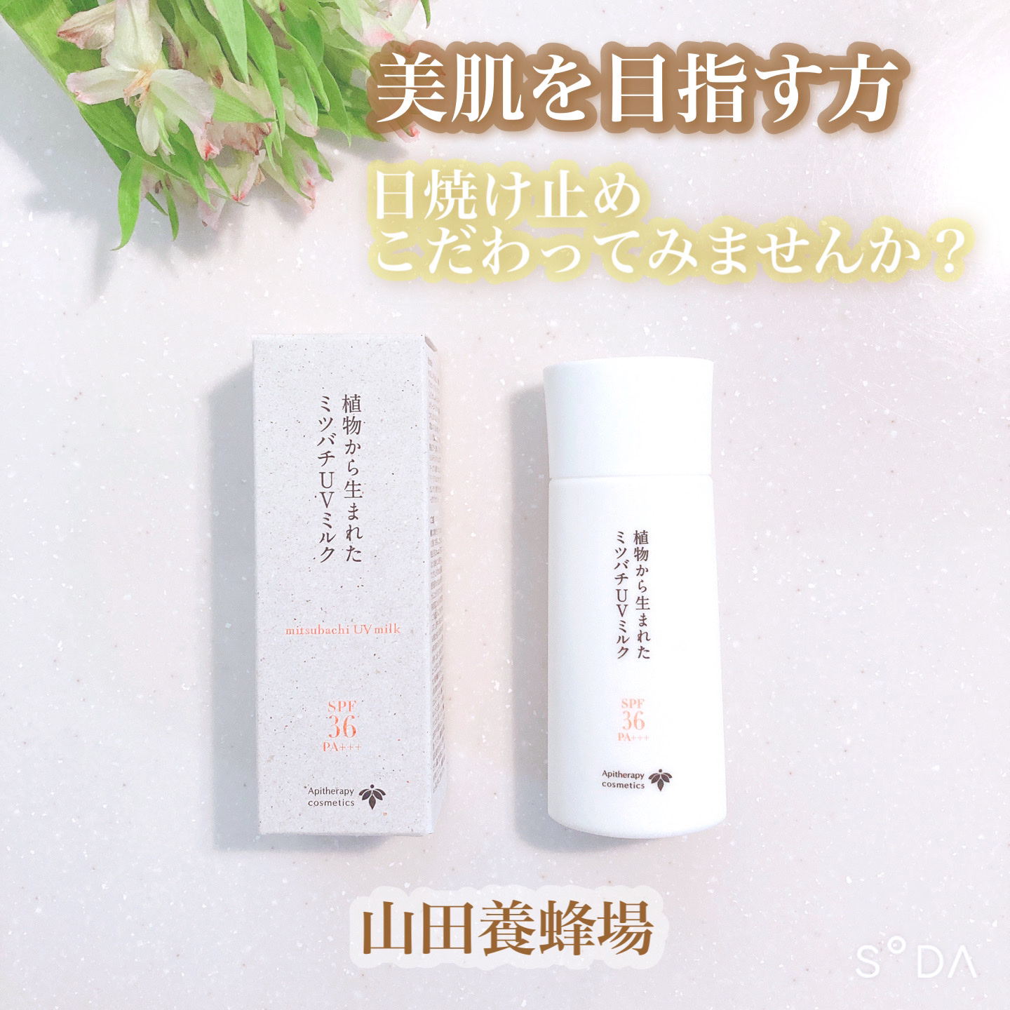 植物から生まれたミツバチUVミルク/アピセラピーコスメティクス/日焼け止めミルクを使ったクチコミ（1枚目）