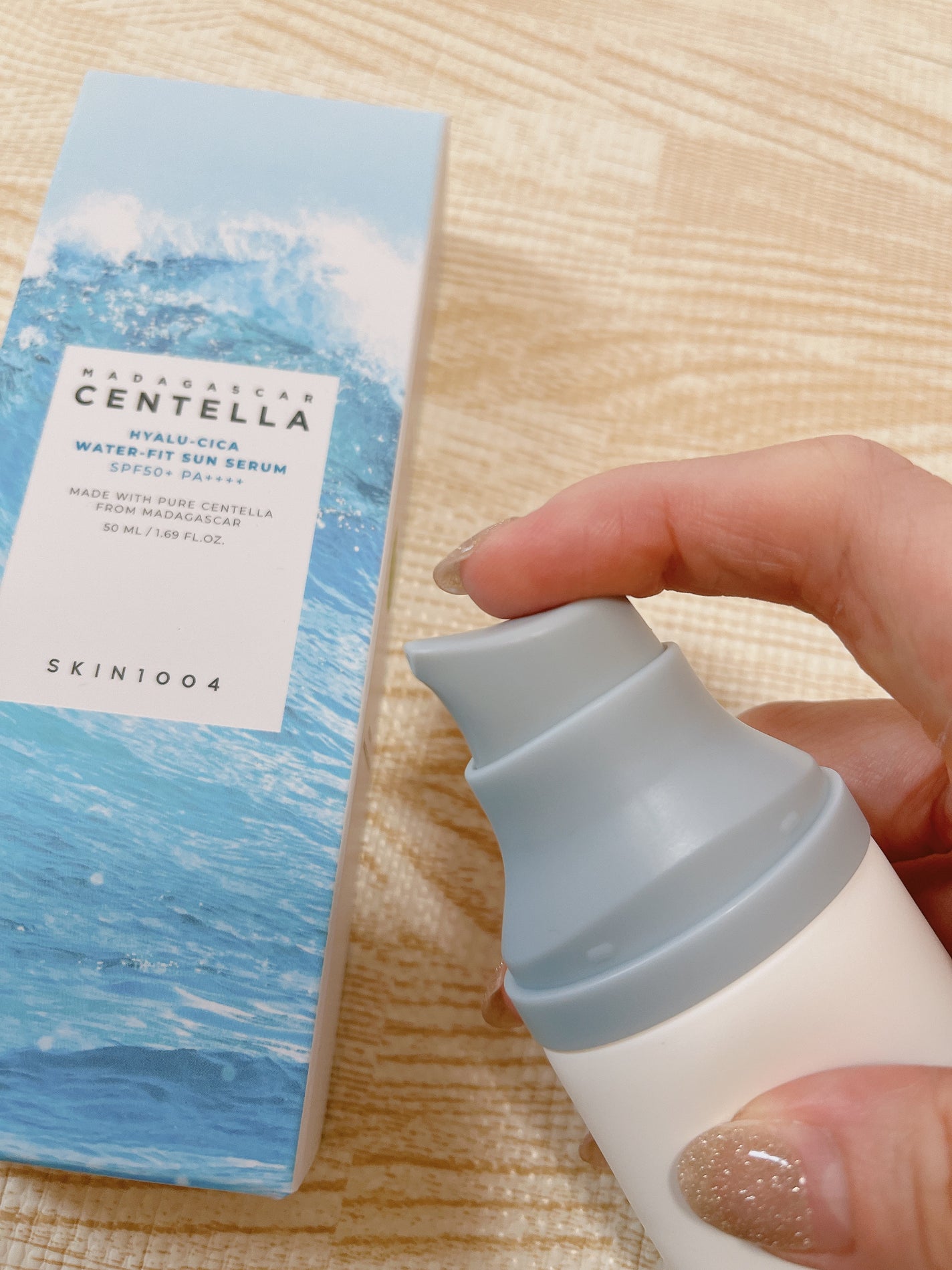 ヒアルーシカ ウォーターフィット サンセラム/SKIN1004/日焼け止めローションを使ったクチコミ(3枚目)