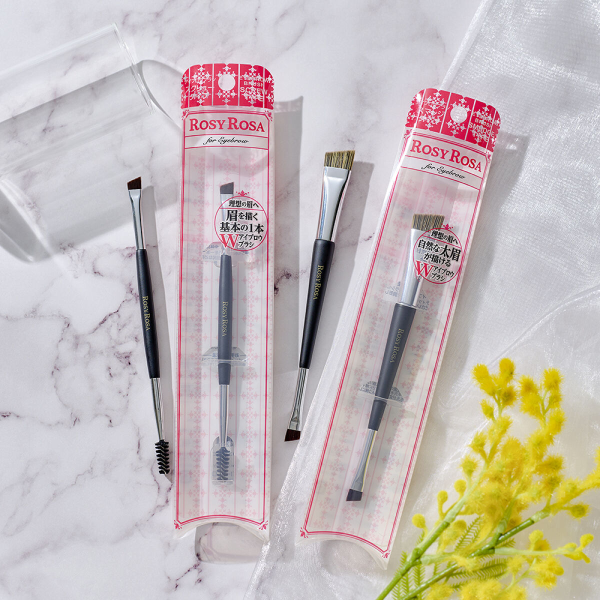 ダブルエンドアイブロウブラシ スクリュータイプ/ロージーローザ/メイクブラシを使ったクチコミ（1枚目）