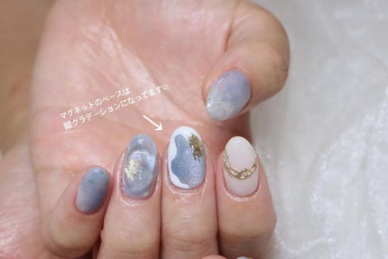 shino on LIPS 「寒色系のニュアンスアートでお任せ頂きました☺︎!いつもありがと..」(2枚目)