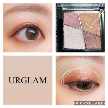 UR GLAM　VELVET EYE COLOR PALETTE/U R GLAM/パウダーアイシャドウを使ったクチコミ（1枚目）