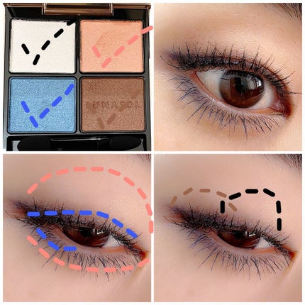 アイカラーレーション EX19 Serenity Breath(限定発売)/LUNASOL/アイシャドウパレットを使ったクチコミ(2枚目)