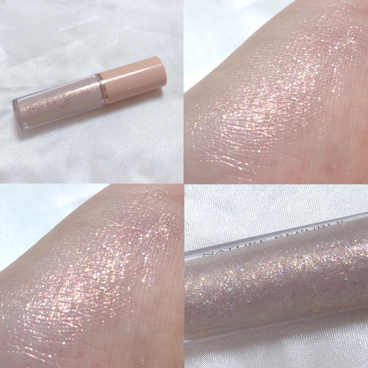 カラーブロッサムフェアリーティンクルグリッター/ネイチャーリパブリック/グリッターを使ったクチコミ（2枚目）